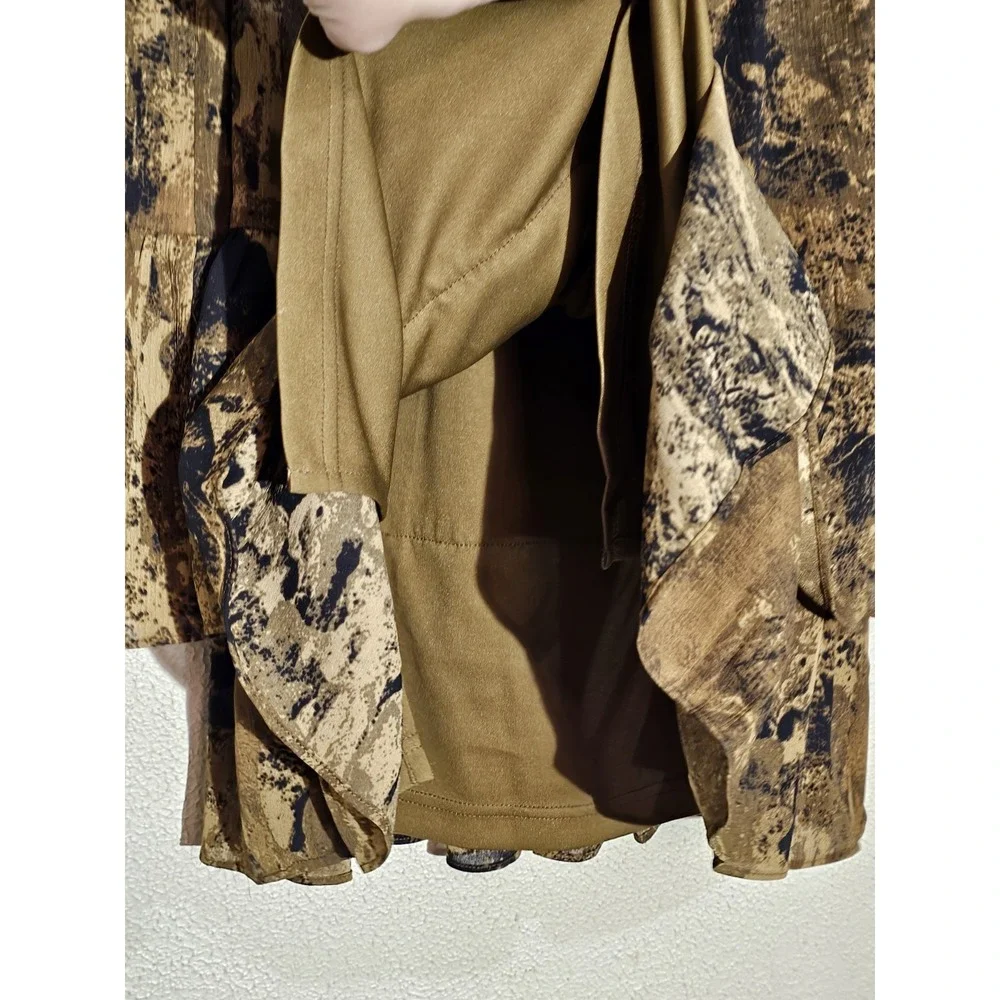 Linea‎ By Louis Dell'olio Sm Earthtone Teired Midi Skirt Flowy Boho Fairy Grunge - Picture 7 of 11